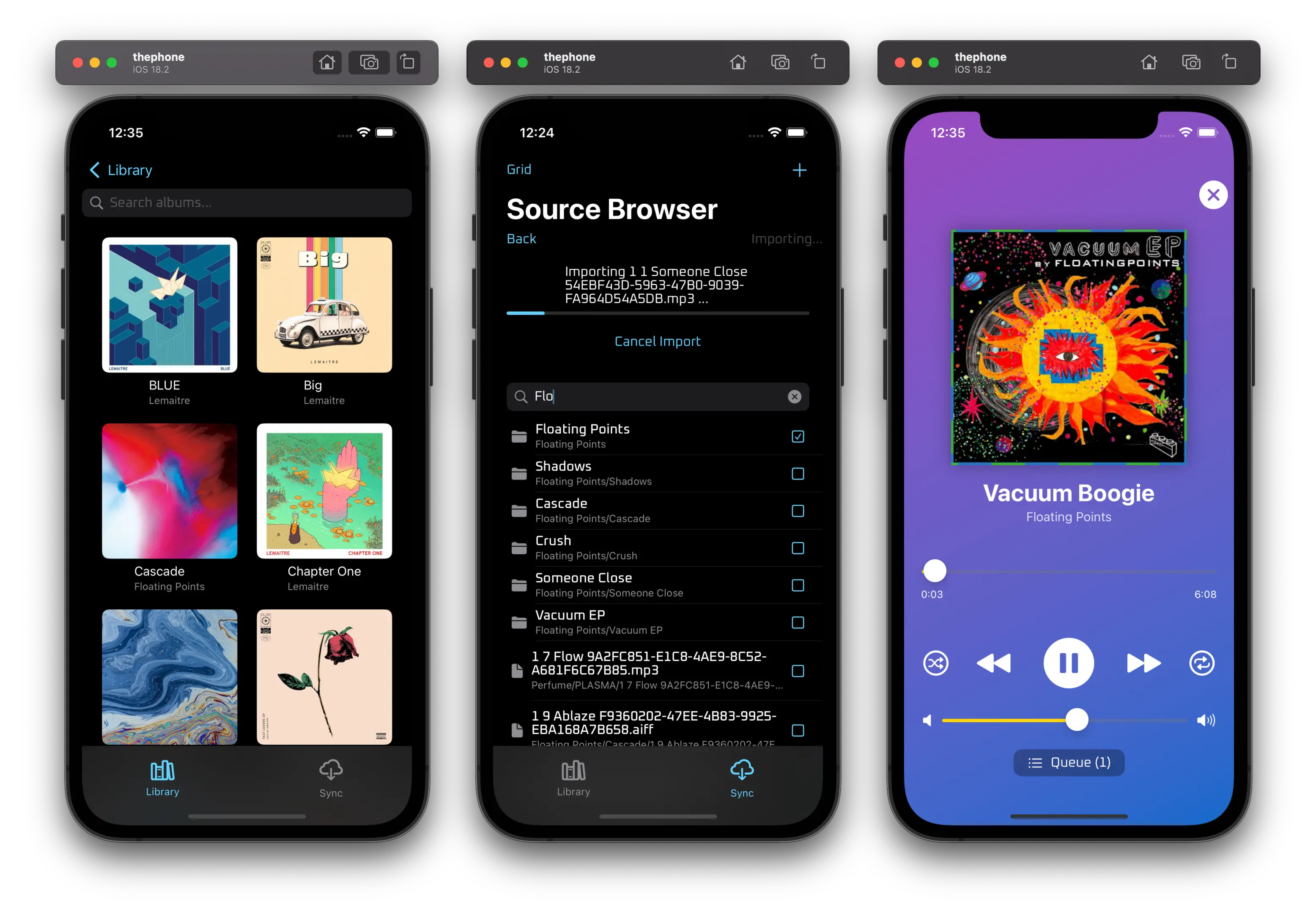 An image of a music app I’ve built